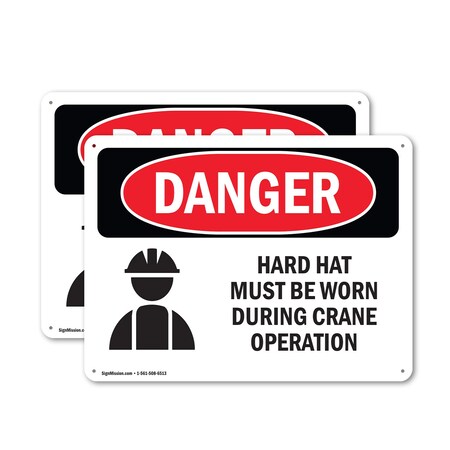 Signmission 12 in Height, 18 in Width, Plastic, Rectangle OS-2PACK-DS-P-1218-L-1766